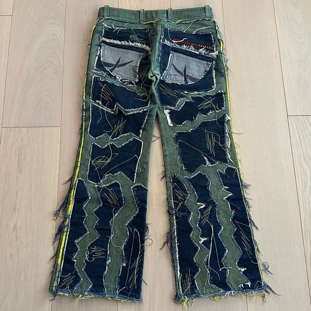 Arkadius Anarchy Jeans Distressed Patchwork Jeans… - image 4